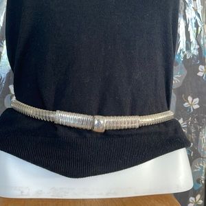 Beautiful Vintage Silver Stretch Belt M/L